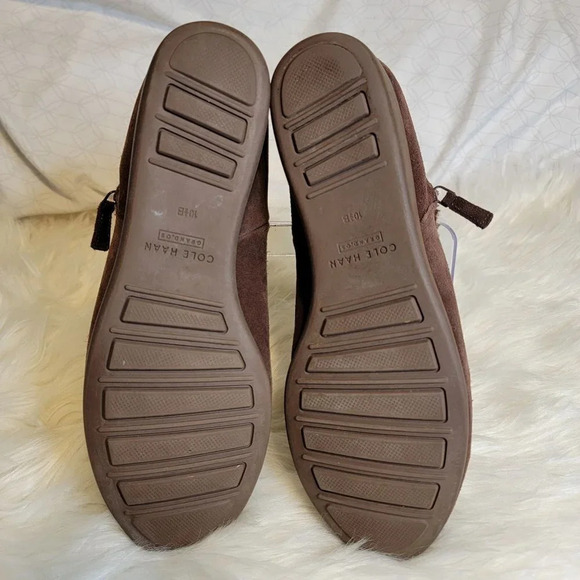 COLE Haan Callie Women's Size 10.5 B Waterproof Brown Suede Ankle‎ Booties Shoes - Picture 13 of 15